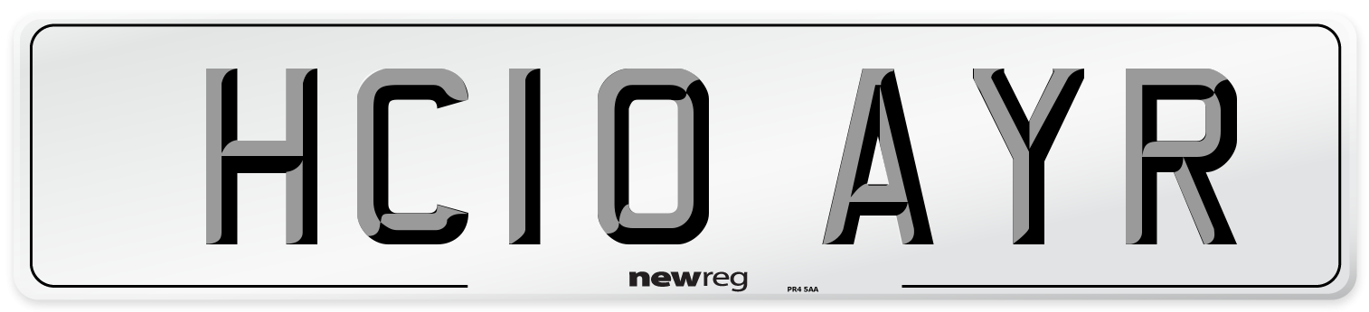 HC10 AYR Number Plate from New Reg